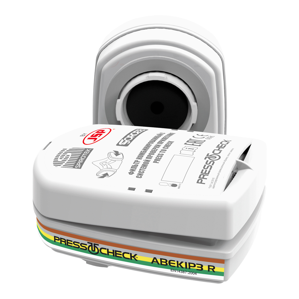 Фильтр (пар) SPIROTEK ABEK1P3 R Press-to-check BMN750-000-600 комбинир. — Респираторы противогазоаэрозольные и противогазовые