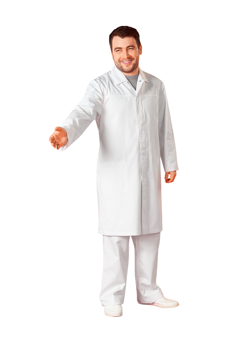 Халат АСТИ Оптима — Для предприятий торговли, общественного питания, бытового обслуживания