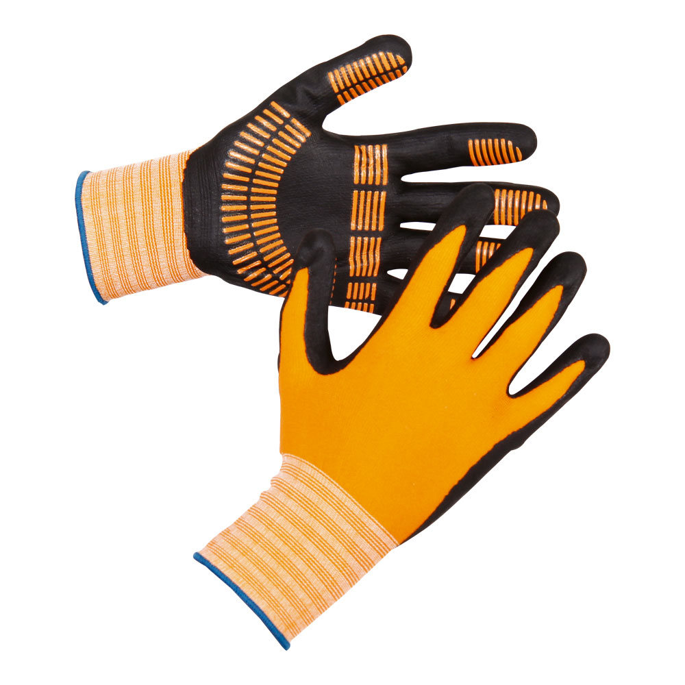 Перчатки ВОСТОЧНЫЕ ТИГРЫ G160 c полосами из нитрила — Защита от механических рисков