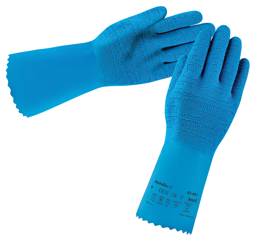 Перчатки ANSELL ALPHATEC 62-401 — Защита от химикатов и микроорганизмов