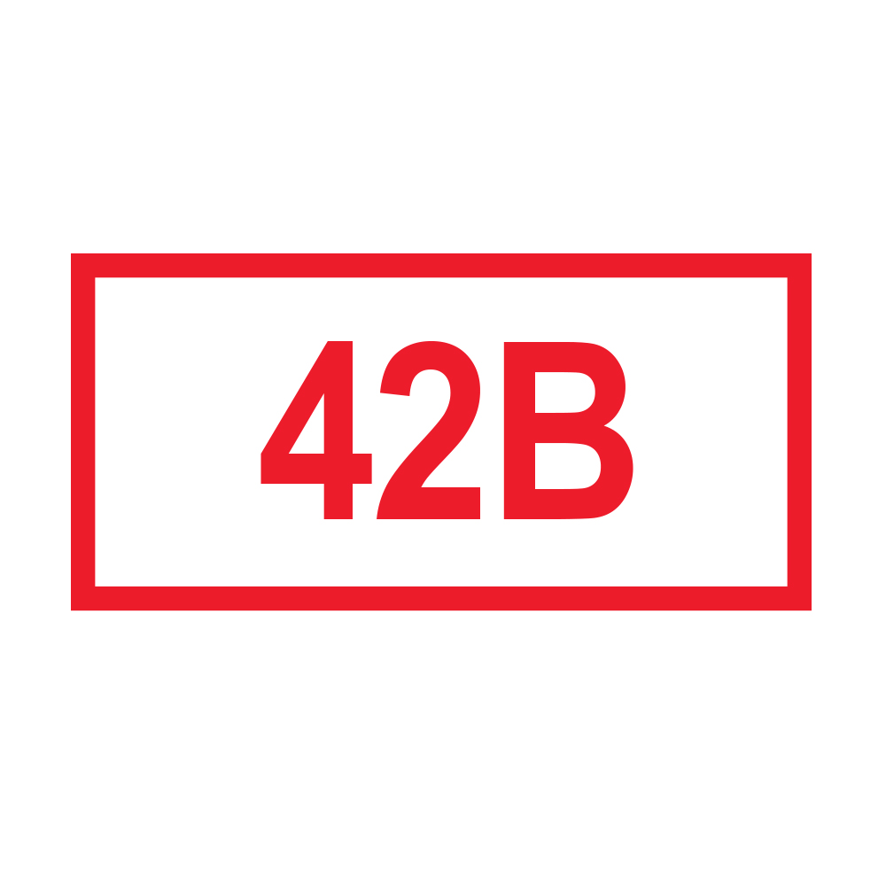 Знаки (УКАЗАТЕЛИ НАПРЯЖЕНИЯ 42V) Пленка самоклеющ.ПВХ — Ограждения