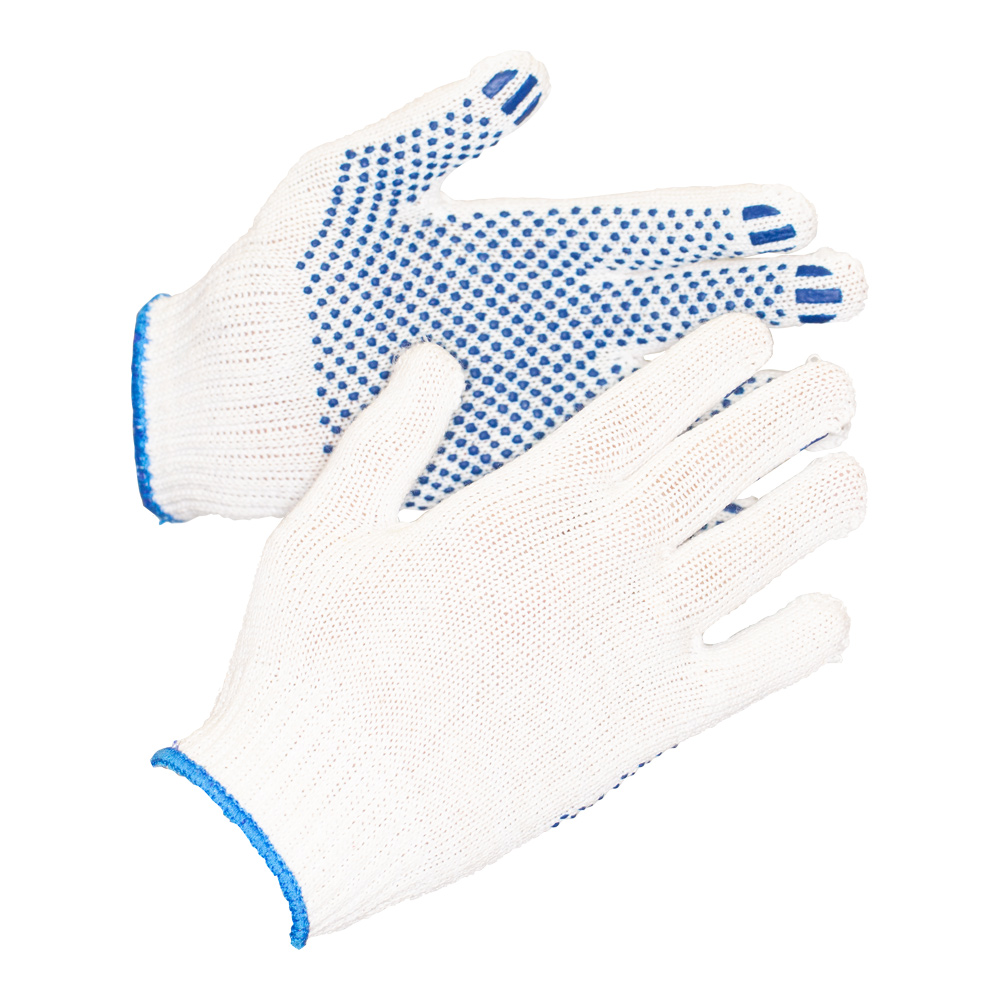 Перчатки трикотажные с ПВХ — Защита от механических рисков